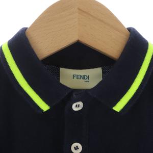 フェンディ FENDI ポロシャツ 半袖 バグズアイ 4A 110 紺