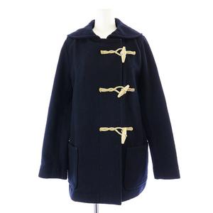LACOSTE ネイビー ウール混コート LACOSTE ステンカラーコート コート オーバーサイズミリタリー