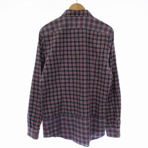 ドルチェアンドガッバーナ イタリア製 長袖 チェックシャツ 38 レッド系 DOLCE&GABBANA メンズ イタリア製❤️ドルチェアンドガッバーナ コットンシャツ 長袖