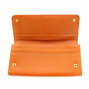 プラダ PRADA オレンジサフィアーノラックスレザーコンチネンタル