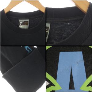 A BATHING APE ビッグロゴ 長袖Tシャツ ブラック アベイシングエイプ A BATHING APE Tシャツ カットソー クルー