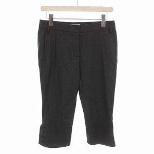 プラダ PRADA クロップドパンツ ウール アンクル丈 38 S グレー /YM  