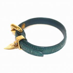 ミュウミュウ miumiu ブレスレット レザー 牛革 ハートチャーム 緑 
