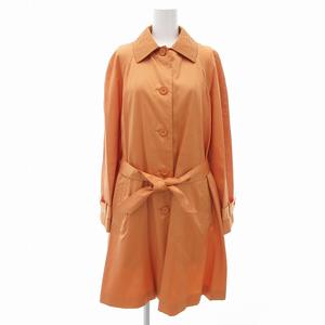 ハロッズ Harrods ヴィンテージ スプリングコート ステンカラー ベルト付き 2 オレンジ /UO ■MA レディース