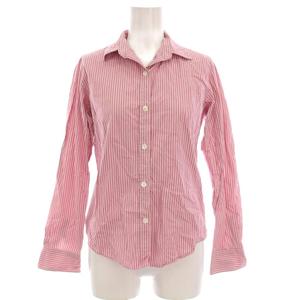 ラルフローレン RALPH LAUREN シャツ ブラウス ストライプ 長袖 7 ピンク /YM ■MA レディース