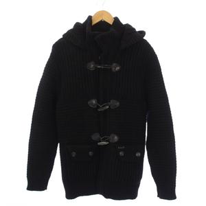 バーク Bark ニットダッフルコート ミドル丈 ウール ナイロン M 黒 /BM ■MA メンズ