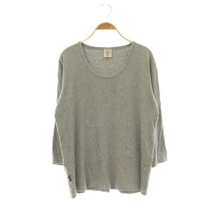 アヴィレックス AVIREX U.S.A. リブカットソー Tシャツ 長袖 Uネック XL グレー /CX ■MA メンズ