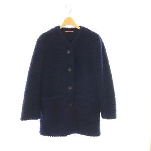 コントワーデコトニエ COMPTOIR DES COTONNIERS ジャケット ボア ノーカラー 5/7 ネイビー /DO ■MA レディース