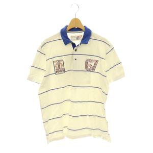 ポロジーンズ ラルフローレン POLO JEANS ボーダーポロシャツ カットソー ワッペン L 青 ブルー 白 ホワイト 赤 レッド /CX ■MA メンズ