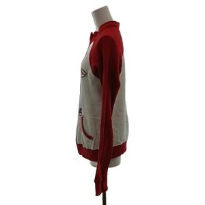 ヒステリックグラマー HYSTERIC GLAMOUR ジャケット ジップアップ ロゴ ワッフル生地 F 白 ホワイト 赤 レッド 2CJ-1820 /AN ■GY09 レディース