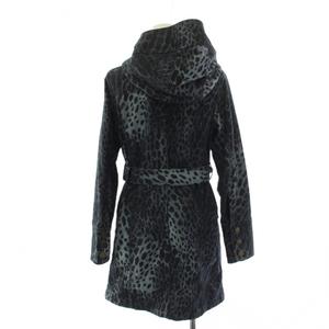 ヒステリックグラマー HYSTERIC GLAMOUR ジャケット フード ベルト付き ヒョウ柄 レオパード F 紺 /BM ■GY09 レディース