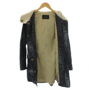 ヒステリックグラマー HYSTERIC GLAMOUR ジャケット フード ベルト付き ヒョウ柄 レオパード F 紺 /BM ■GY09 レディース