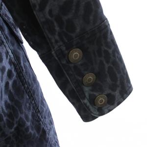 ヒステリックグラマー HYSTERIC GLAMOUR ジャケット フード ベルト付き ヒョウ柄 レオパード F 紺 /BM ■GY09 レディース