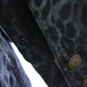 ヒステリックグラマー HYSTERIC GLAMOUR ジャケット フード ベルト付き ヒョウ柄 レオパード F 紺 /BM ■GY09 レディース