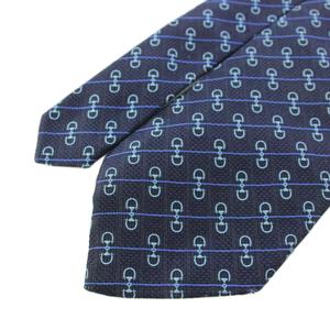 グッチ GUCCI ネクタイ ワイドタイ シルク 総柄 紺 ネイビー /TK ■OH ■MA メンズ