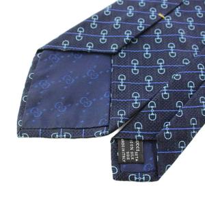グッチ GUCCI ネクタイ ワイドタイ シルク 総柄 紺 ネイビー /TK ■OH ■MA メンズ
