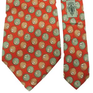 グッチ GUCCI ネクタイ ワイドタイ シルク 総柄 ビリヤードボール 赤 レッド /GG ■MA メンズ