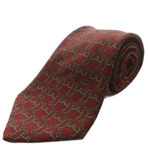 グッチ GUCCI ネクタイ レギュラータイ シルク 総柄 ボルドー /GG ■MA メンズ