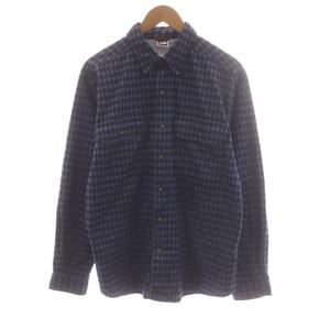ザノースフェイス THE NORTH FACE BURGES SHIRT シャツ 長袖 チェック 青 ブルー NT01496 /AN ■KC メンズ