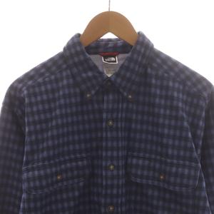 ザノースフェイス THE NORTH FACE BURGES SHIRT シャツ 長袖 チェック 青 ブルー NT01496 /AN ■KC メンズ