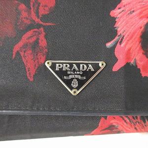 プラダ PRADA 長財布 財布 ウォレット 二つ折り ナイロン 三角プレート 
