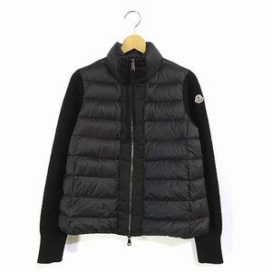 MONCLER ニット　ナイロン ダウンカーディガン　黒　S BEAMS F（ビームスF）MONCLER / ニット×ナイロン ダウンカーディガン