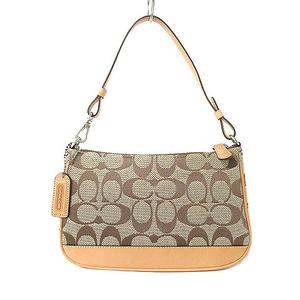 コーチ　COACH　キャンバスレザー　ミニハンドバッグ　6094 Coach Signature Demi mini Pouch Hand Bag Canvas Leather