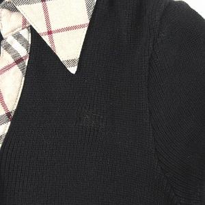 バーバリーブルーレーベル 半袖ニット ノバチェック 刺繍 BURBERRY