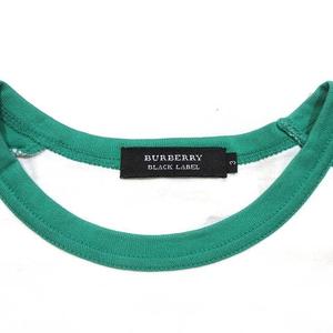 バーバリーブラックレーベル リンガーTシャツ グリーン ロゴ L バーバリーブラックレーベル BURBERRY BLACK LABEL 半袖 Tシャツ