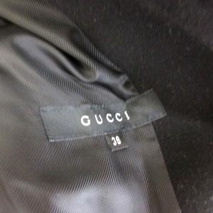 グッチ GUCCI ウール カシミヤ ジャケット 比翼 金釦 ブラック
