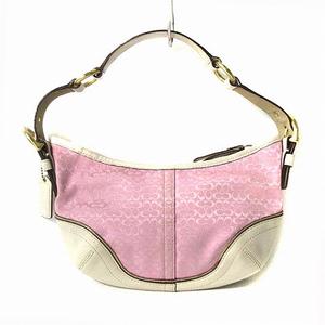 希少　COACH　ミニシグネチャー　ハンドバッグ　ワンショルダー　ピンク　レザー コーチ COACH ショルダーバッグ ミニ シグネチャー ワンショル