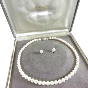 ミキモト MIKIMOTO パール 真珠 ネックレス ペンダント ピアス セット 