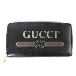 グッチ GUCCI 496317 GUCCI ロゴ ウェビングプリント 長財布 