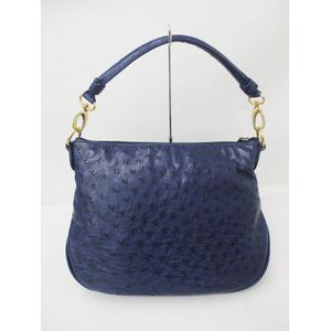 マジェスティック MAJESTIC オーストリッチ2wayバッグ 青ブルー 肩掛け 