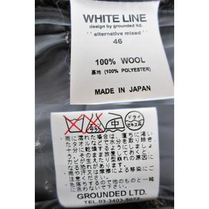 ホワイトライン WHITE LINE 中綿ウールベスト 46/M相当 チャコール 