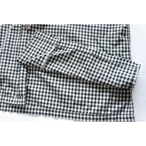 ステューシー STUSSY 半袖ギンガムチェックシャツ M 黒×白