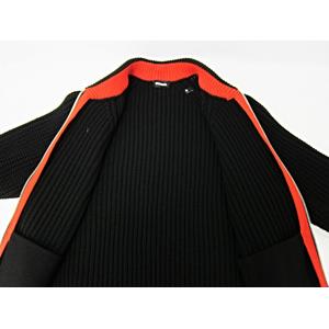 ディーゼル DIESEL ライン ニットブルゾン 黒 ブラック M 無地 ...