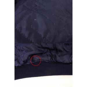 メンズバツ MEN'S BA*TSU ロゴ刺繍スタジアムジャンパー スタジャン 紺