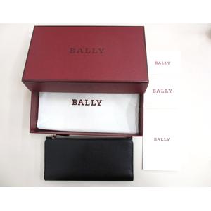 バリー BALLY 2つ折り 長財布 ブラック×ピンクベージュ MABIN-LG LUN  