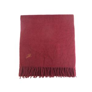バーバリー BURBERRY カシミヤ マフラー ボルドー 無地 赤系 英国製 バーバリーズ Burberrys ☆AA☆ メンズ レディース