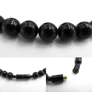 黒珊瑚ネックレス イヤリング 2点セット 約8mm 約43cm ブラック 