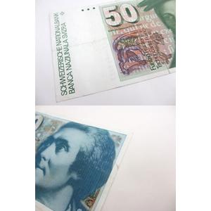 スイス 旧紙幣 フラン 合計70フラン分 20フラン 50フラン 外国紙幣 古