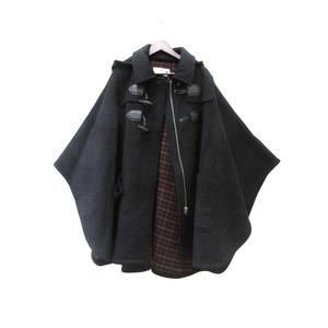 コーチ COACH ポンチョ コート ダッフル フード付 ブラック M/L F76277 