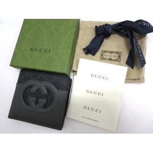 グッチ GUCCI カットアウト インターロッキングG コイン