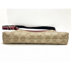 コーチ COACH シグネチャー PVC×レザー ショルダーバッグ 美品