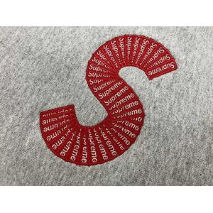 シュプリーム SUPREME S Logo Hooded Sロゴ刺繍 パーカ Small グレー 
