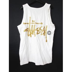 STUSSY ホワイト タンクトップ Lサイズ STUSSY ステューシー メンズ タンクトップ トップス ホワイト 白