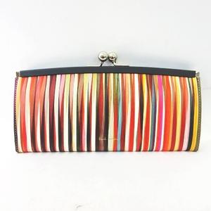 美品 ポールスミス PAUL SMITH がま口 長財布 クロスオーバー 
