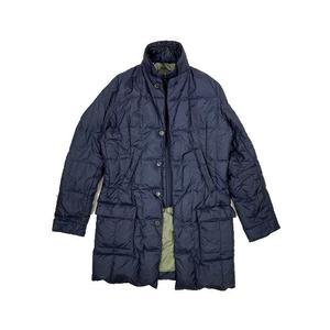 イレブンティ eleventy レイヤード ダウンコート アウター スタンドカラー ネイビー サイズM メンズ