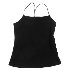 シビラ SYBILLA キャミソール ノースリーブ ショート丈 プルオーバー カットソー M 黒 ブラック/10 レディース